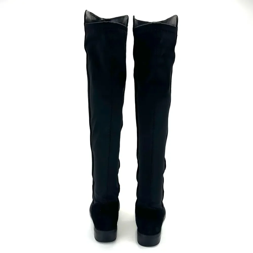 Blondo Velma Flat Over-The-Knee Tall Boot Size 7.5M Black Leather Waterproof OTK